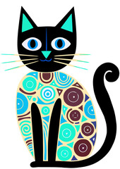 black and white cat