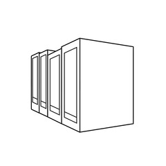 stack of hard files office file isolated on white background document vector illustration for office business teacher data black outline editable