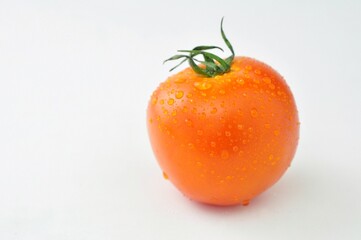 Tomato red isolated on white background.