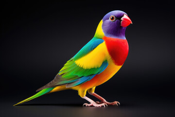 Rainbow finch close up