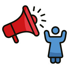 Megaphone Icon Element For Design