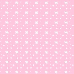 pink background with white snow and circle