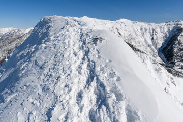 冬の剣ヶ峰山山頂