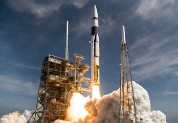 Solar Symphony: Florida's Kennedy Space Center Rocket Launch.