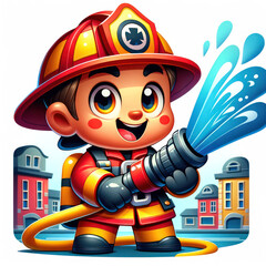 Firefighter cartoon