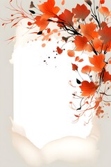Abstract autumn hand drawn background. Invitation and celebration card.