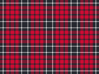 Obraz premium Red, blue, white plaid fabric, seamless background for textile or clothing design. Vector illustration.