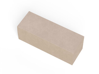 Box packaging white background cardboard paper with realistic texture