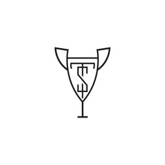 initials ST logo template emblem design modern vector illustration