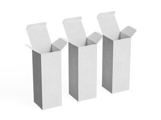 Box packaging white color and background cardboard paper with realistic texture