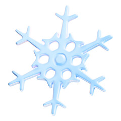 snowflake 3d illustration