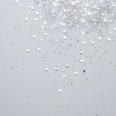 White glitter confetti.