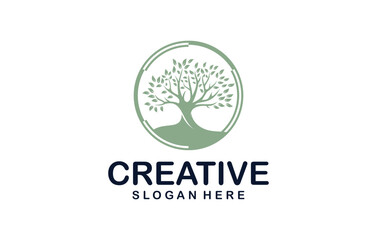 unique creative consulting tree logo design