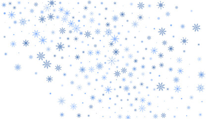 Christmas background. Blue delicate snowflakes on a white background. New Year's holiday design