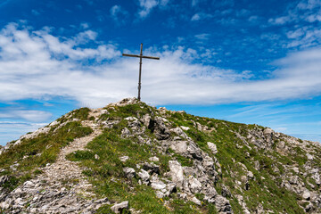 Hike to the Hochkuenzelspitze in Vorarlberg Austria from Schroecken via the Biberacher Hut