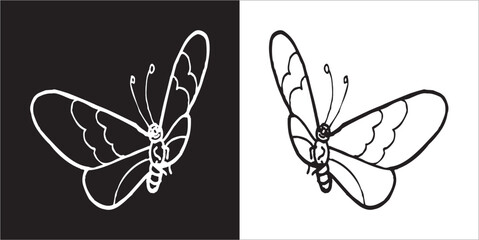 Illustration vector graphics of butterfly icon