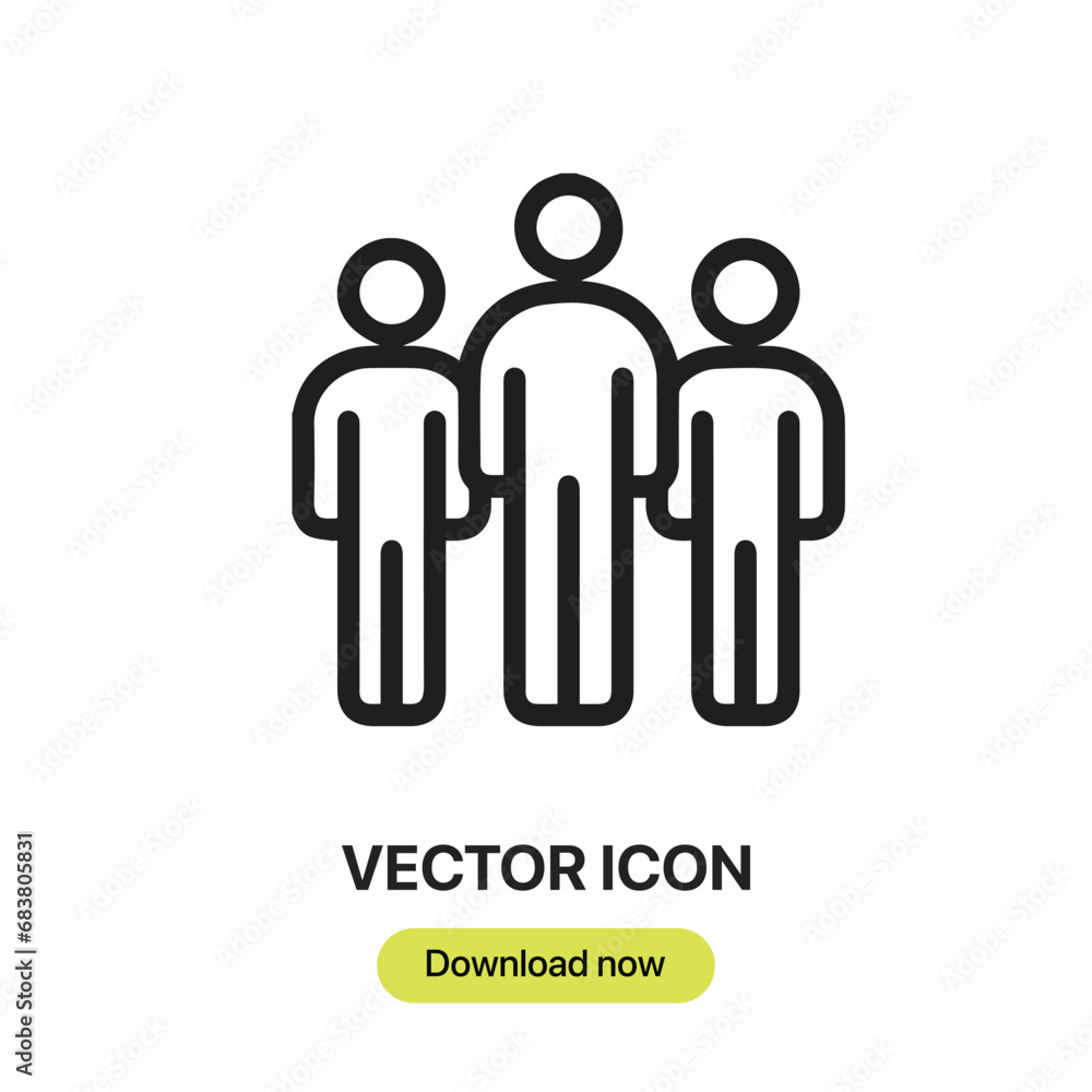 Leinwandbilder network icon vector. linear-style sign for mobile concept and web design. network symbol illustratio