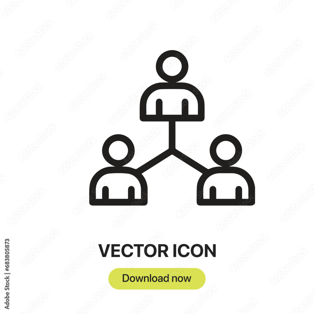 Leinwandbilder manager icon vector. linear-style sign for mobile concept and web design. manager symbol illustratio