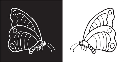 Illustration vector graphics of butterfly icon