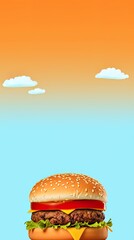 poster banner for hamburgers