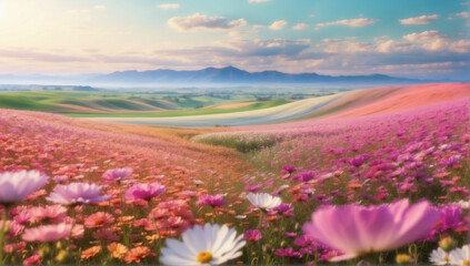 Fototapeta premium Whimsical Waves of Color