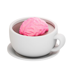 Cafein mind 3d illustration