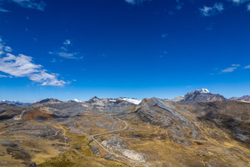 View of the Andes Mountains in the Ancash region.