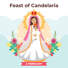 Obraz na płótnie Canvas Vector illustration Feast of Candelaria. Vector eps 10