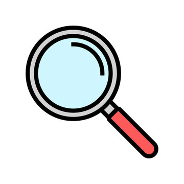magnifying search glass color icon vector. magnifying search glass sign. isolated symbol illustration