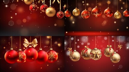 Merry Christmas background with christmas ornaments.