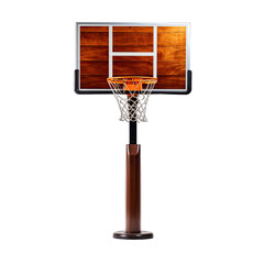 Basketball Hoop on a Wooden Stand on transparent background