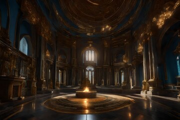 Obraz premium interior of the cathedral of saint mary created by AI