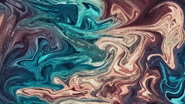 4K Liquid Gradient Abstract Background with noise. Abstract Liquid paint effect blurred gradient overflow waves grainy background texture. Colorful digital Grain Texture overlay.