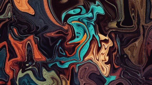4K Liquid Gradient Abstract Background with noise. Abstract Liquid paint effect blurred gradient overflow waves grainy background texture. Colorful digital Grain Texture overlay.