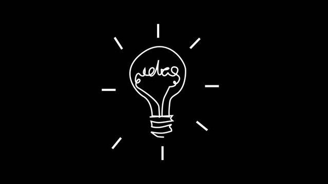 lights find ideas animation business concept idea