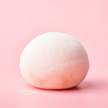 Japanese dessert mochi made of rice flour. Minimalism. Asian dessert. 