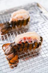 Garlic lobster tails