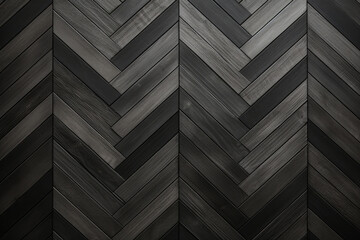 Monochrome Intricacy: Geometric Wood Wall in Zigzag Harmony - Generative AI