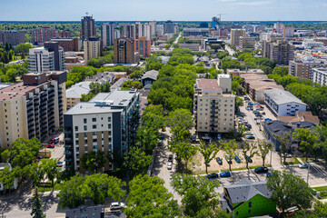 Naklejka premium City Park Saskatoon Aerial View