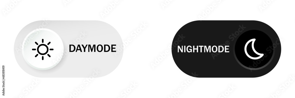 Aufkleber dark mode toggle icon. light and dark mode icon. vector day night switch. day and night mode gadget 