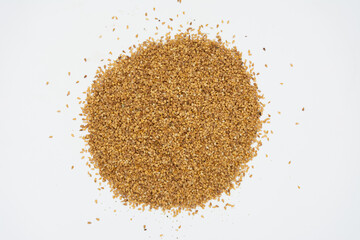Sesame seeds on a white background
