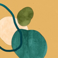 Abstract minimalist collage. Artist-made art. Versatile artistic image for creative design projects: posters, banners, cards, magazines, brochures, covers, flyers, prints and wallpapers. Raster image.