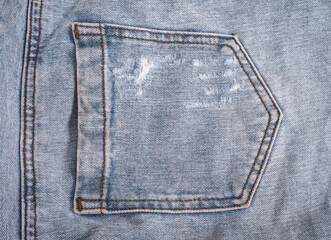 Back pocket deep jeans for texture background