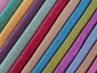 Colorful background, A stack of colorful fabric. Full frame shot of muti colored fabric background