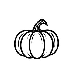 pumpkin outline vector illustration