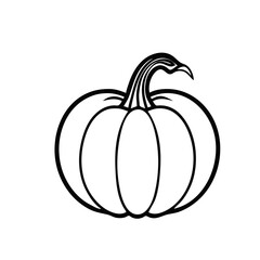 pumpkin outline vector illustration