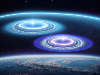 Obraz premium Cosmic Codex: Journey into the Celestial Library