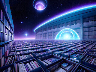 Cosmic Codex: Journey into the Celestial Library