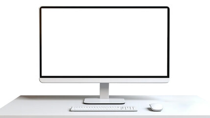 PC monitor with transparent screen background. PNG.