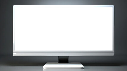 PC monitor with transparent screen background. PNG.